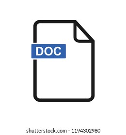 doc file icon vector