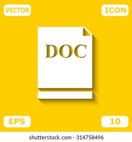 Doc file icon vector