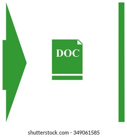 Doc file icon vector.