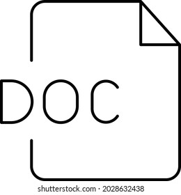 Doc File Isolated Vector icon which can easily modify or edit

