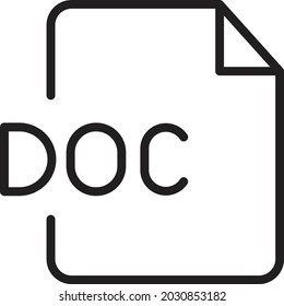 Doc File Isolated Vector icon which can easily modify or edit

