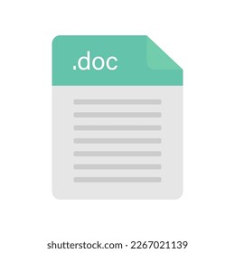 formato de documento. archivo DOC. extensión doc del documento. Vector