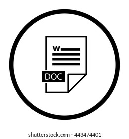 doc icon -  black vector icon