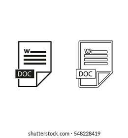 doc icon  - black vector icon