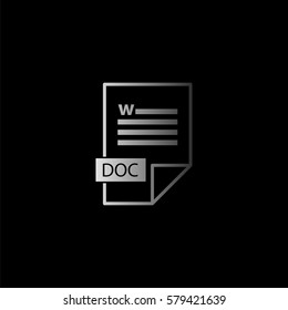 doc icon -  black vector icon