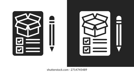Icono de doc en estilo de glifo blanco y negro