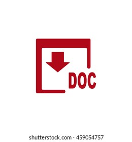 DOC Icon, flat design style