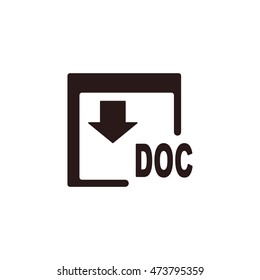 DOC Icon, flat design style