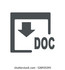 DOC Icon, flat design style