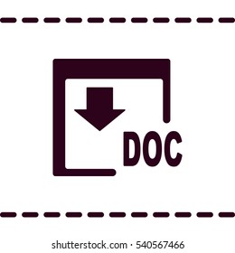 DOC Icon, flat design style
