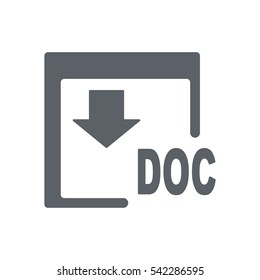 DOC Icon, flat design style