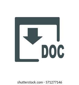 DOC Icon, flat design style
