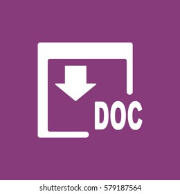 DOC Icon, flat design style