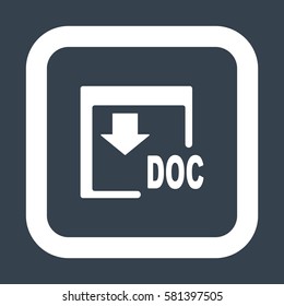 DOC Icon, flat design style