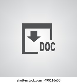 DOC icon illustration isolated vector sign symbol