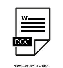 doc icon - vector icon