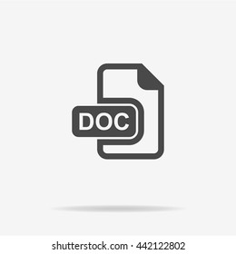 Doc icon. Vector concept illustration for design.