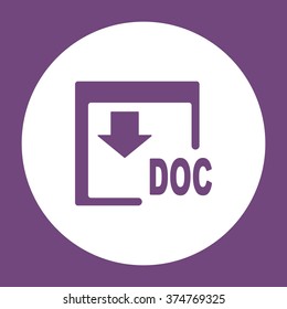 DOC Icon vector flat design