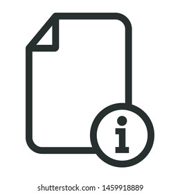 doc information - minimal line web icon. simple vector illustration. concept for infographic, website or app.