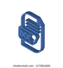 Doc isometric left top view 3D icon