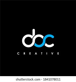 Letra DOC Ilustración vectorial de plantilla de diseño de logotipo inicial	
