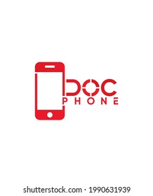 Plantilla de logotipo del vector moderno creativo del teléfono del documento