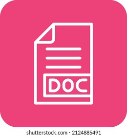 Ilustración de diseño de iconos del vector DOC