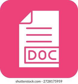 Ilustración de diseño de icono de Vector DOC
