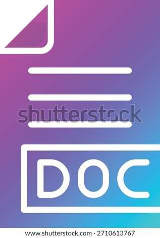 DOC Vector Icon Design Illustration