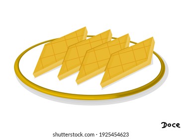 Doce indian Sweet Dish Food Vector