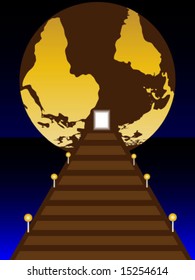 dock with entrance globe