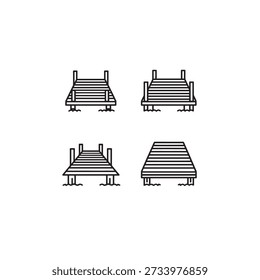 Dock icon line art simple modern minimal creative design