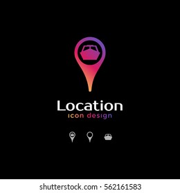 dock icon. location icon for map