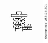 dock rope icon sign vector