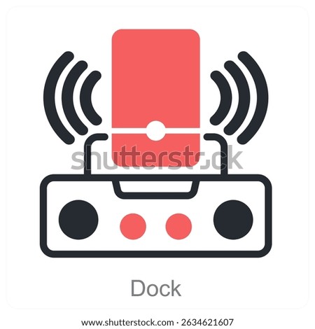 dock vector icon concept design