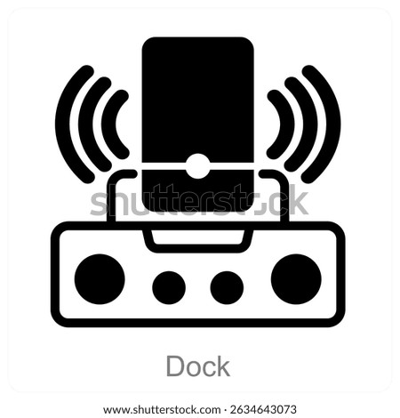 dock vector icon concept design
