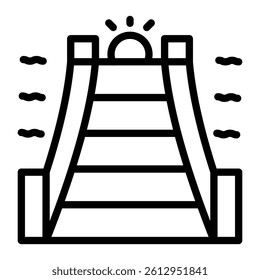 Dock Vector Line Icon Design