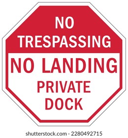 Dock warning sign and labels