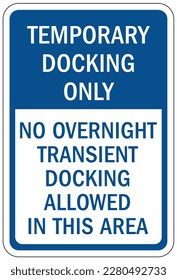 Dock warning sign and labels