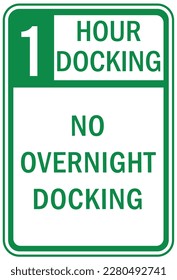 Dock warning sign and labels