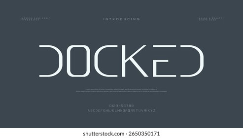 Logotipo de fonte com letras do alfabeto moderno encaixado. Tipografia de luxo letras mínimas decorativo casamento vintage retro logos. ilustração vetorial