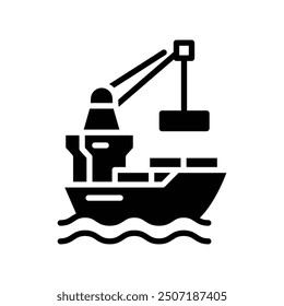 docking solid icon vector design good for web or mobile app