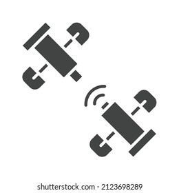 Docking of Spacecraft icon vector image. Can also be used for Physical Fitness. Suitable for mobile apps, web apps and print media.