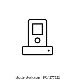 Docking Station Line Icon. Simple Outline Style For Web And App. Vector Illustration Isolated On White Background. EPS 10