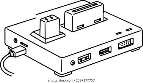 Docking Station with Multiple Input and Output Ports