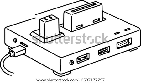 Docking Station with Multiple Input and Output Ports