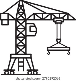 Dockside Container Crane Port Icon.