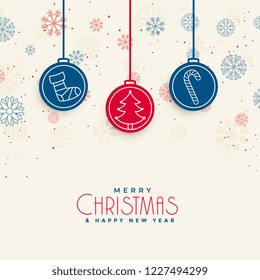 docrative merry christmas card design with xmas elements