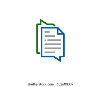 Docs Chat Paper Icon Logo Design Element