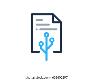 Docs Data Paper Icon Logo Design Element